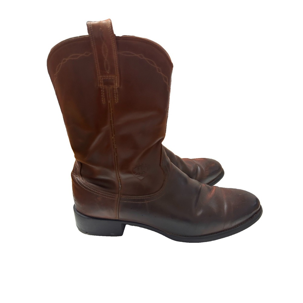 Ariat Men's Heritage Roper Leather Western Cowboy Riding Boots Brown Sz.9.5D